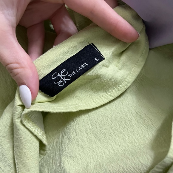 SeekTheLabel Light Green Mini Dress, with open strappy back - Picture 3 of 3